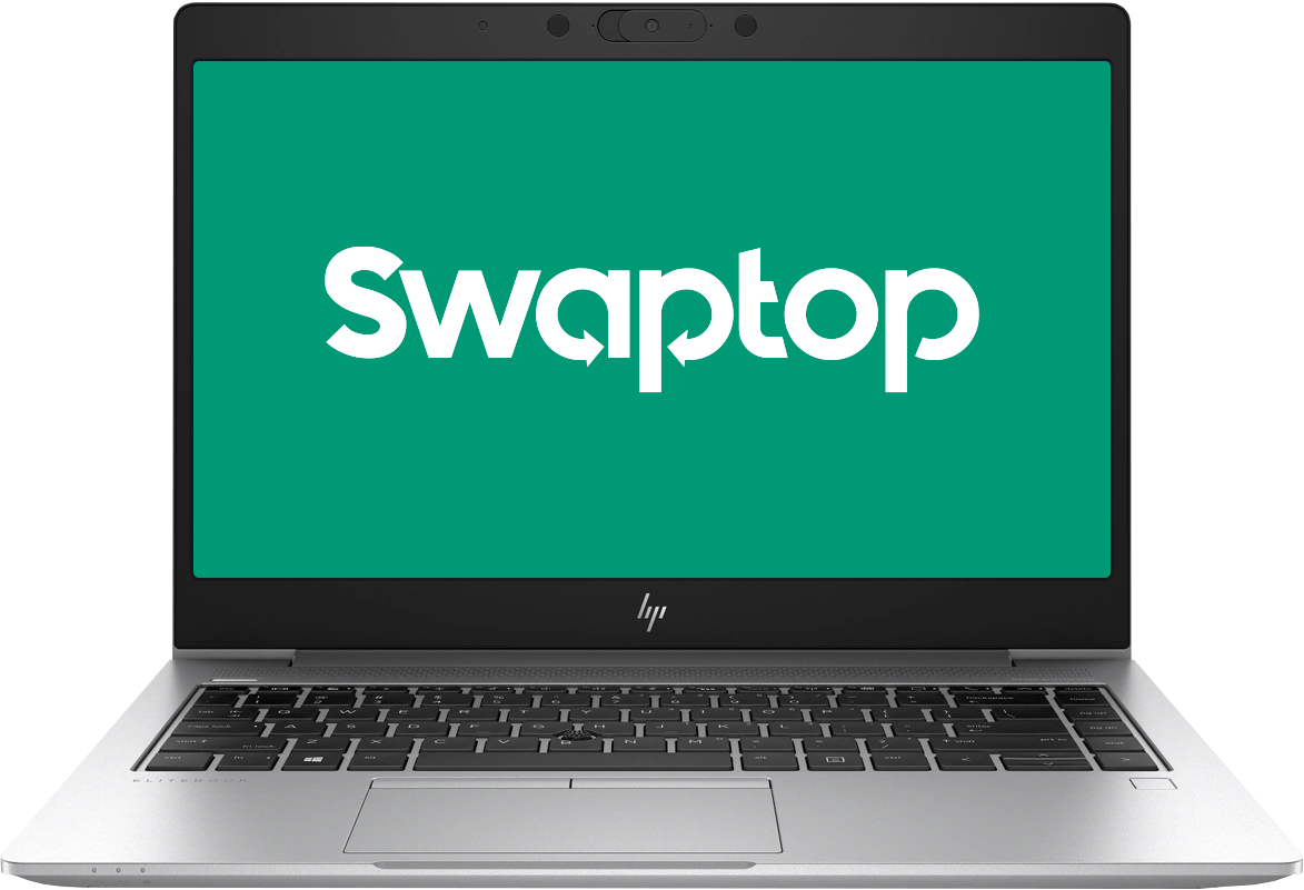 SwaptopHP14InchWindows11FrontGreenLogo